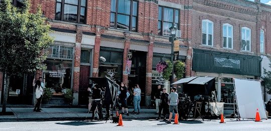 Action!  Filming in Meaford