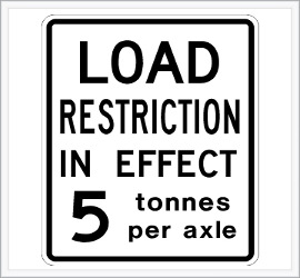 load restriction sign