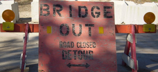 bridge out sign stephen vance