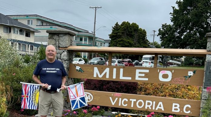 Meaford Man’s Bucket List Journey Reaches Victoria