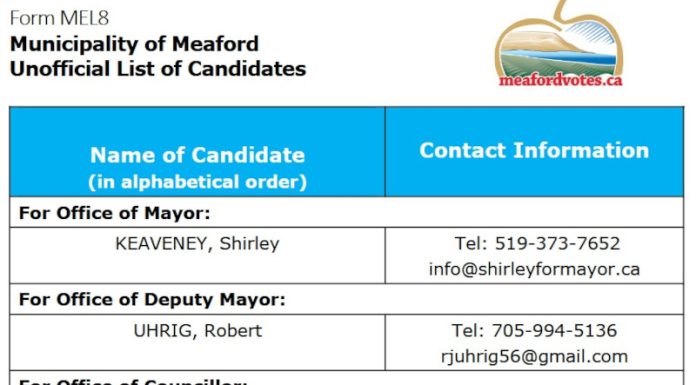 Municipal Election Candidate List Growing